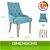 1X French Provincial Oak Leg Chair AMOUR - BLUE