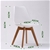 2X Padded Seat Dining Chair - WHITE