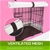 24" Foldable Wire Dog Cage with Tray + PINK Cover