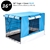36" Foldable Wire Dog Cage with Tray + BLUE Cover