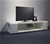 TV Cabinet with 2 Open Storage With Glossy MDF Entertainment Unit In White