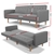Artiss Sofa Bed Lounge 3 Seater Futon Couch Recline Chair Wooden 195cm
