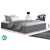 Artiss King Single Gas Lift Bed Frame Base With Storage Platform Grey