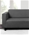 Sherwood Premium Faux Suede Charcoal 2 Seater Couch Sofa Cover