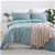 Dreamaker Ripple velvet Quilt Cover Set King Bed Aqua