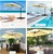 3M Umbrella Cantilever Cover Garden Patio Beach Umbrellas Crank Beige