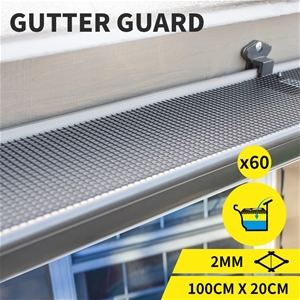 60Pcs Aluminium Gutter Guard Mesh Guards