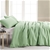 Dreamaker Amber Waffle Quilt Cover Set King Bed Lime Green