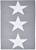 Large Grey Upcycled Star Flatwoven Rug - 270X180cm