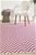 Medium Pink Handmade Cotton & Jute Chevron Rug - 225X155cm