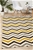 Large Yellow Handmade Wool Chevron Flatwoven Rug - 280X190cm