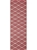 Large Pink Handmade Wool Ripple Flatwoven Runner Rug - 400X80cm
