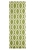 Medium Green Handmade Wool Geo Flatwoven Runner Rug - 300X80cm