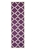 Large Purple Handmade Wool Trellis Flatwoven Runner Rug - 400X80cm