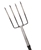 OSKA Stainless Steel 4 Tine Pitch Fork, Polyproylene Steel Core Handle with