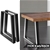 2x Coffee Dining Table Legs Steel Industrial Vintage Metal Trapezoid 710MM