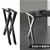 2x Metal Legs Coffee Dining Table Steel Industrial Vintage X Shape 710MM