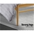 Metal Bed Frame Single Mattress Base Platform Foundation Wooden Gold Amor