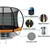 Everfit 8FT Trampoline Round Kids Enclosure Safety Net Pad Outdoor Orange