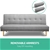 Artiss 3 Seater Linen Fabric Lounge Chair - Grey