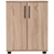 Multi-Purpose Cupboard 2 Door w/Shelves Low Style - Light Sonoma Oak