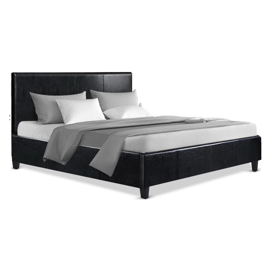 Bed Frame Double Size Base Mattress, Leather Bed Frame Double