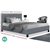 Bed Frame King Single Size Base Mattress Platform Fabric Wooden Grey SOHO