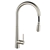 Round Chrome 360° Swivel Pull Out Kitchen Sink Mixer Tap Solid Brass