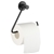 Self Adhesive Round Black Toilet Paper Roll Holder Drill Free