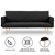 Sarantino 3-Seater Faux Linen Sofa Bed Couch - Black