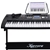 Karrera 61 Keys Electronic LED Keyboard Piano with Stand - Black