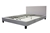 Queen Size Leatheratte Bed Frame in White Colour with Metal Joint Slat Base