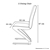 This deluxe designer Z shape dining chair can accompany any dining table