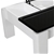 Coffee Table High Gloss Finish Lift Up Top MDF Black & White with Storage