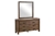 Dresser with 6 Storage Drawers in Acacia & Veneer With Mirror in Chocolate