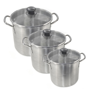 3pc Stainless Steel 7.6/11.4/15.2L Stock