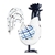 Glamorous 42cm & 39cm Blue & White Rooster & Chook Combo Set