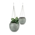 2pc Nested Hanging 86cm/67cm Planter w/ Chains