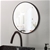 600x600x40mm Black Aluminum Framed Round Bathroom Wall Mirror with Brackets