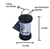 Compact Lantern with COB LED Technology - Black