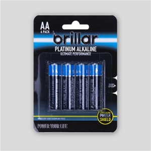 4pk Long Lasting Premium Alkaline AA Bat