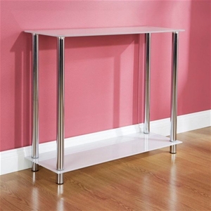 Odyssey Console Table / White Frosted Gl