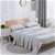 Natural Home Classic Pinstripe Linen Sheet Set Super King Bed White/Navy