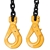 Lifting Chain Sling, 2Leg, WLL 1900kg, 6mm Chain x 2M c/w Clevis Self Locki