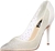ALAN PINKUS Women’s Kendra Court Shoes, Colour Ivory Satin (Off-White), Siz