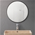 900x900x40mm Black Aluminum Framed Round Bathroom Wall Mirror with Brackets