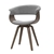 Artiss Dining chairs Bentwood Chair Velvet Fabric Timber Wood Retro Grey