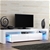 Artiss 189cm RGB LED TV Stand Cabinet Gloss Tempered Glass Shelf White