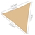 Instahut Sun Shade Sail Cloth Triangle Canopy Sand 280gsm 3x3x3m Summer