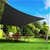 Instahut Sun Shade Sail Cloth Outdoor Canopy Square 280gsm 6x7m Black